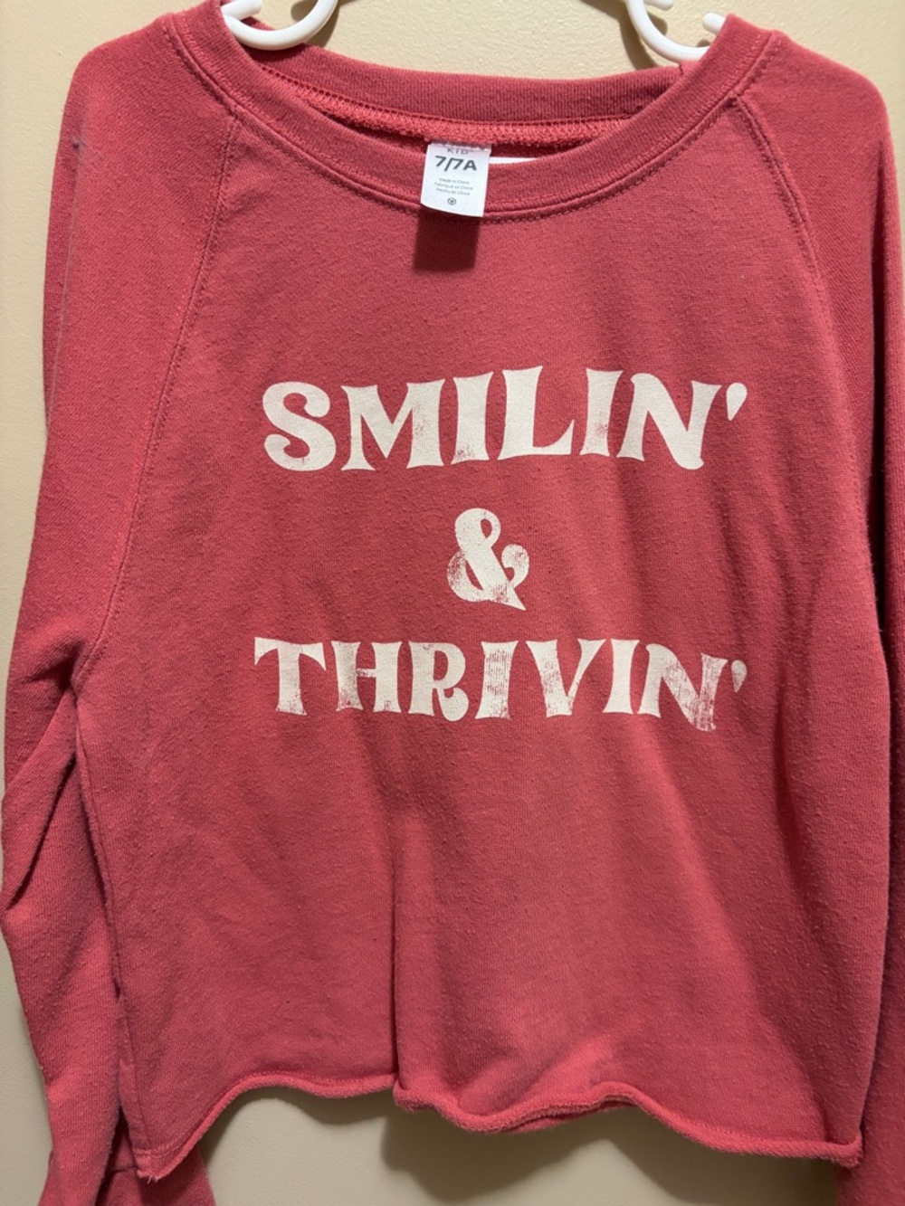 Carter's Coral Pink "Smilin' & Thrivin'" Crewneck Sweatshirt